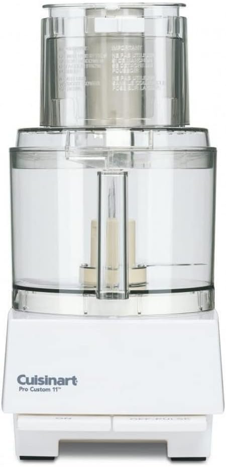 Cuisinart Cup Pro Custom 11 Food Processor With 625 Watt Motor And Extra Large Feed Tube allows For Whole Fruit And Vegetables, Additional Accessories Included For Even More Versatility, White