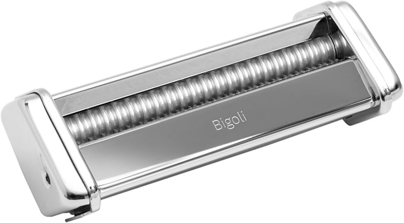 Marcato Bigoli Attachment for Atlas 150 Pasta Machine – Thick Spaghetti Pasta Cutter Accessory, Chrome Steel Construction, Made in Italy