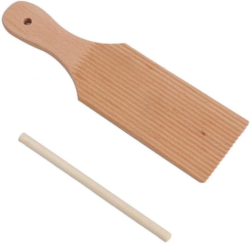 Pasta Board Set 1PC Wooden Butter Paddle Noodles Table And Popsicles DIY Homemade Pasta And Non-stick Butter Pasta Board Gnocchi Roller Kitchen Tools