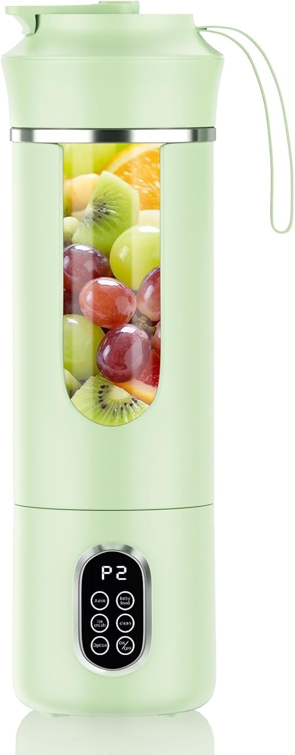 Portable Cordless Blender,Small Rechargeable Juicer,Mini Personal Blender for Smoothies and Shakes,With Automatic Cleaning Function,On The Go and Easy To Use