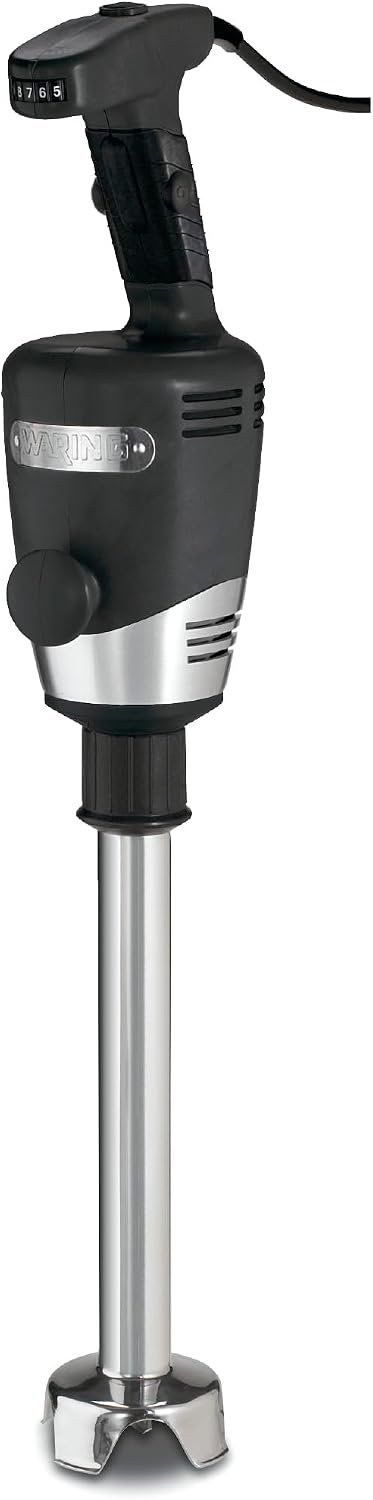 Waring Commerical WSB50 Big Stix Heavy Duty Immersion Blender, 12″ Removable Shaft, 1 HP/700 Watt Variable Speed Motor, 120V, 5-15 Phase Plug,Black/Silver