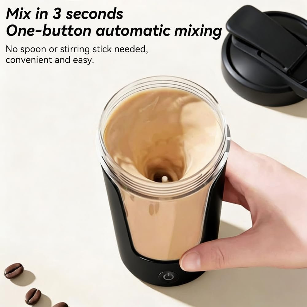 Electric Shaker Bottle, Blender Bottles For Protein Mixes, USB-C Rechargeable 12 oz, Portable Mixer Cup for Shakes and Meal Replacements
