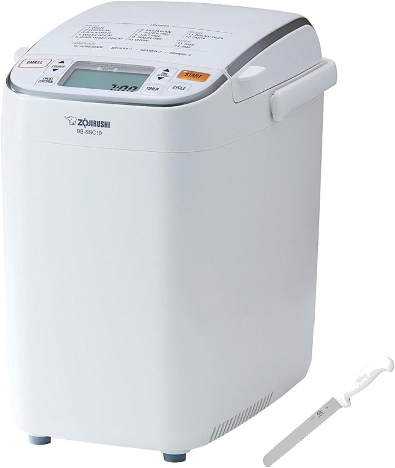 Zojirushi Home Bakery Maestro Breadmaker – Artisanal Baking Delight with Auto Settings – BB-SSC10 – Gluten-Free, Whole Wheat Options for Bread Enthusiasts Bundle with Knife (2 Items)