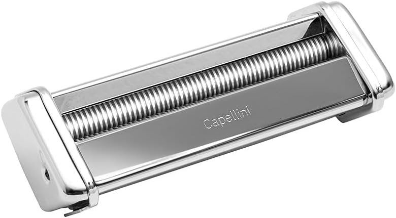 Marcato Capellini 150 Pasta Cutter Attachment for Atlas 150 Pasta Machine – Thin Angel Hair Pasta Maker, Chrome Steel Construction, Easy Install Accessory, Made in Italy