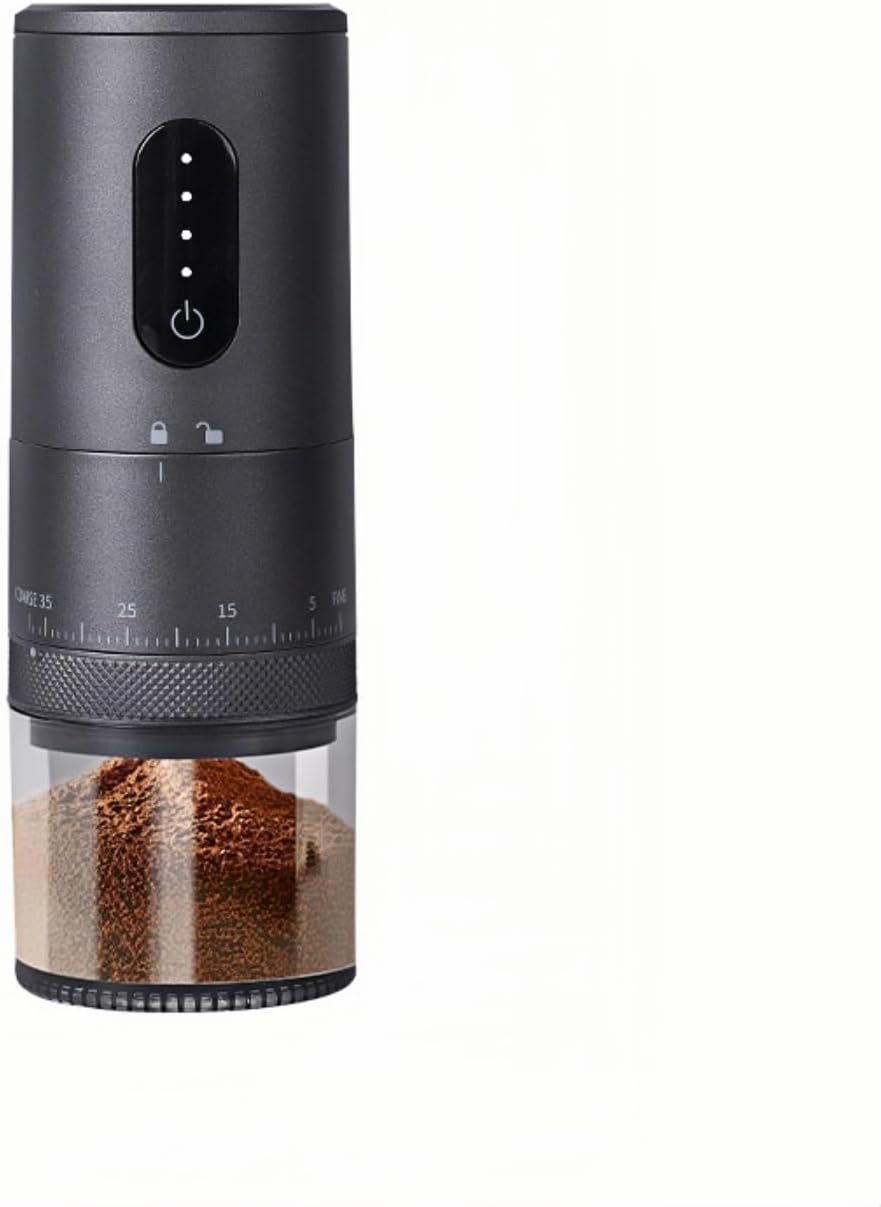 Conical Burr Coffee Grinder. Portable Electric Espresso Bean Grinder for Travel, Camping.Rechargeable Cordless Coffee Grinders with 38 Adjustable Grind Settings