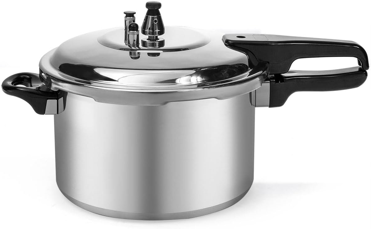 Barton 6.0 Quart Pressure Cooker Pot Release Valve Aluminum Canning Cooker Pressure Release Pot Stove Top Instant Fast Cooking Stovetop Pressure Canner Pot Gas Stoves, (5.67L)