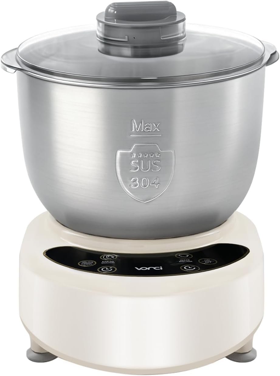 VONCI Electric Dough Maker with Ferment Function,7.3QT (7L) Stainless Steel Dough Mixer Dough Mixer Machine with Fermentation & Timer for Bread, Pizza, Dumplings, Noodles.