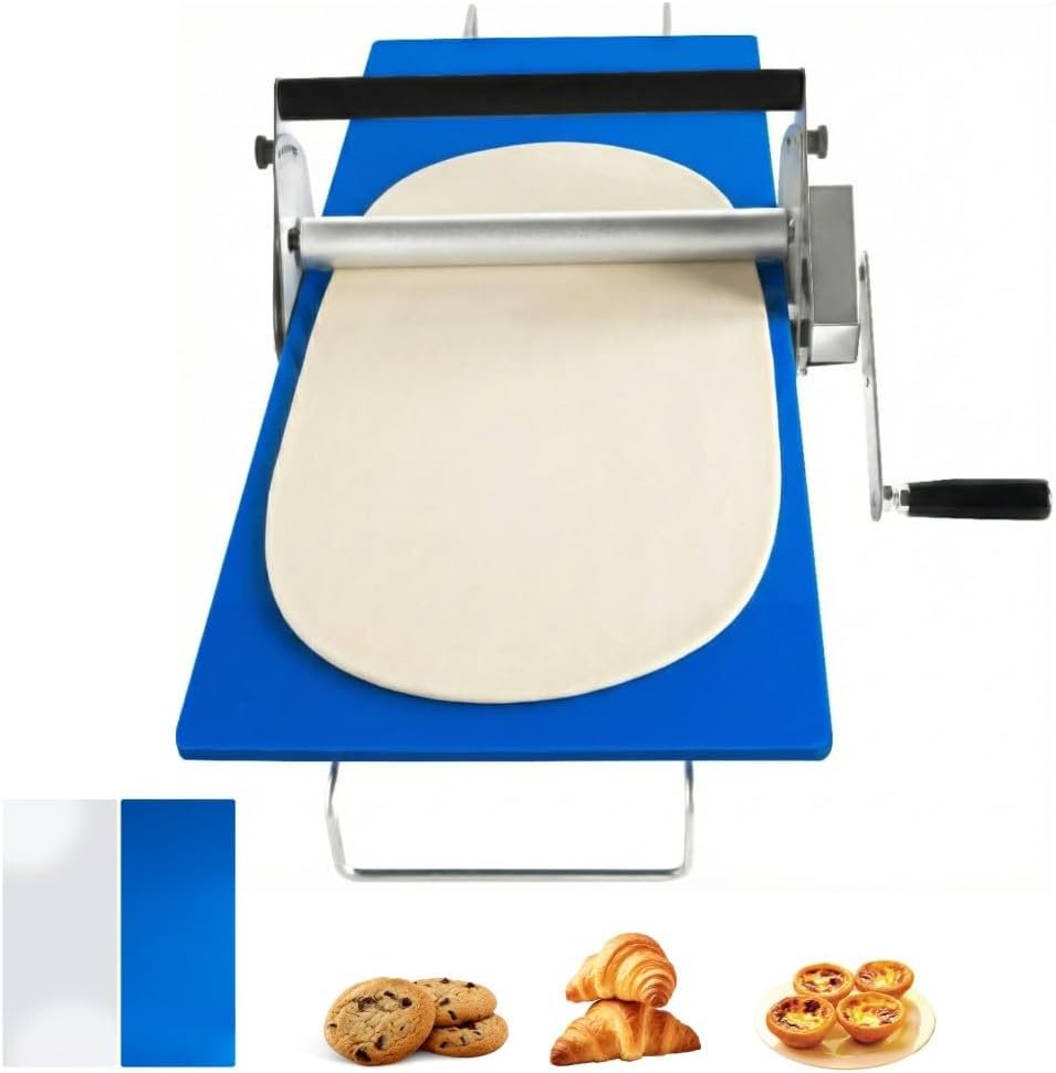 Folding Manual Dough Sheeter 12″, Countertop Pastry Roller & Laminadora de Masa Manual for Croissants, Pizza Dough & Puff Pastry – Adjustable Dough Roller Machine for Home & Commercial Use