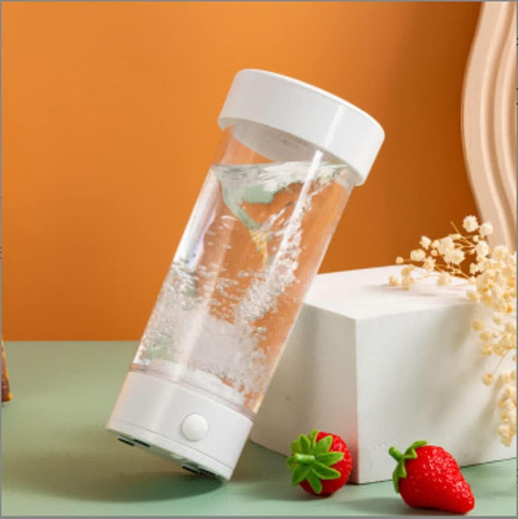 Shaker Bottles for Protein Shakes Mixes, Automatic Coffee Stirring Cup, Portable Mixer Cups and Blender Bottles Battery Powerful Mixer Cup 15 oz,Food grade material (White)
