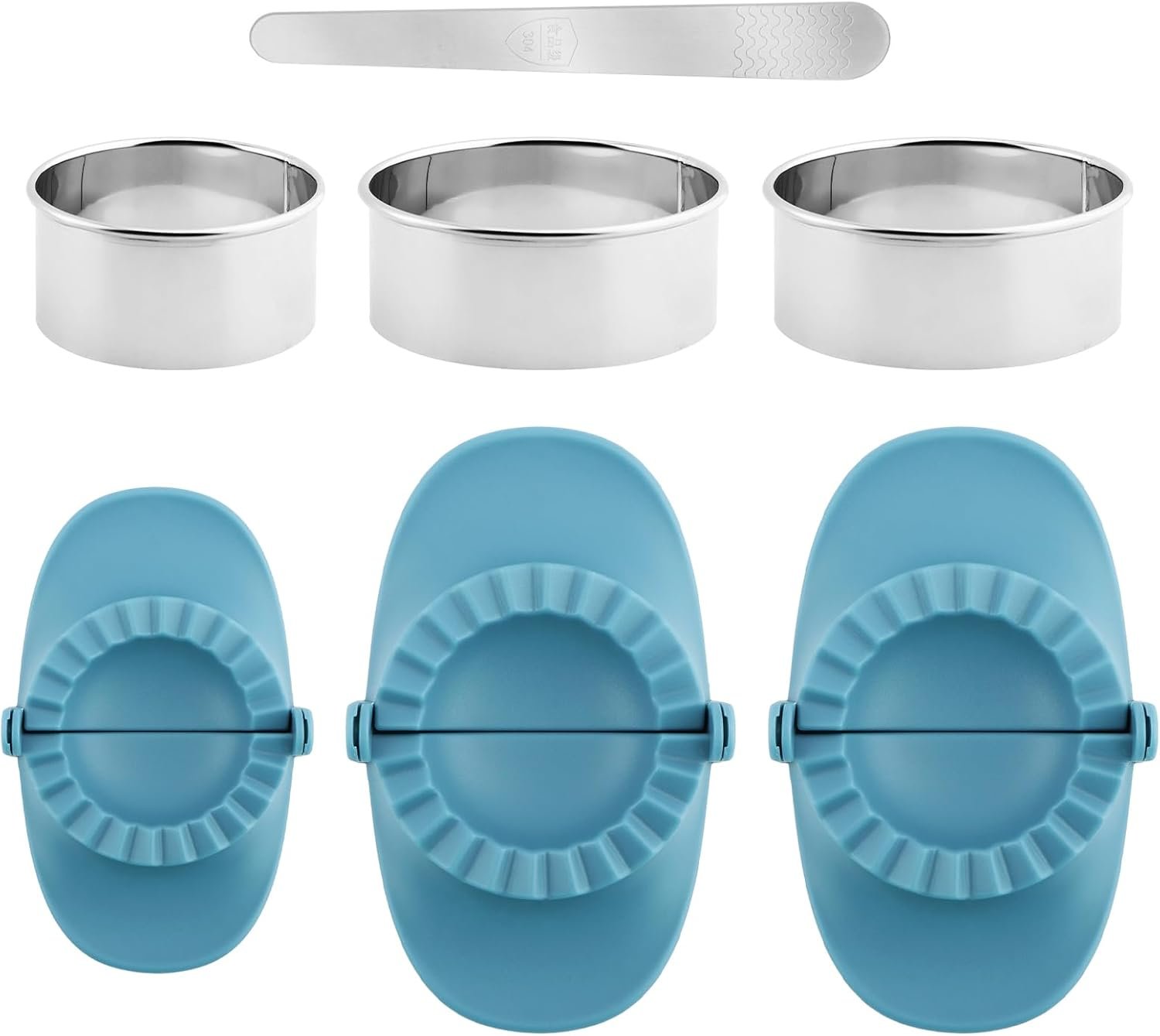Empanada Maker Press, Dumpling Making Tools, Dumplings Maker Set with Dough Cutter, Empanadas Press Mold, Dumpling Mold Machine Making Dumplings Easier