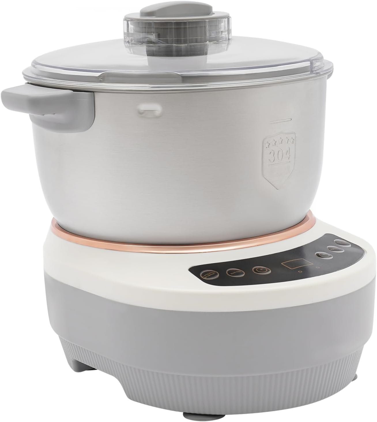 5L Dough Mixer Machine,Electric Dough Maker with Ferment Function,Microcomputer Timing,Touch Controls,Flour Kneading Machine for Pizza Bread,Bakeries,Home Kitchens (5L Silver)