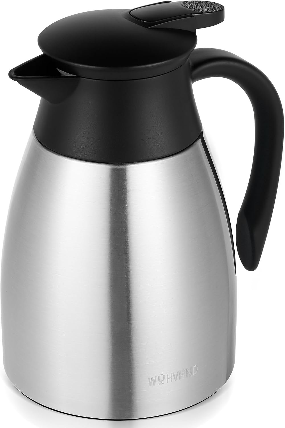 34 Oz Coffee Carafe Insulated, Stainless Steel Coffee Carafes for Keeping Hot, Dustproof Thermal Carafes for Home Party/Work (Silver,1L)