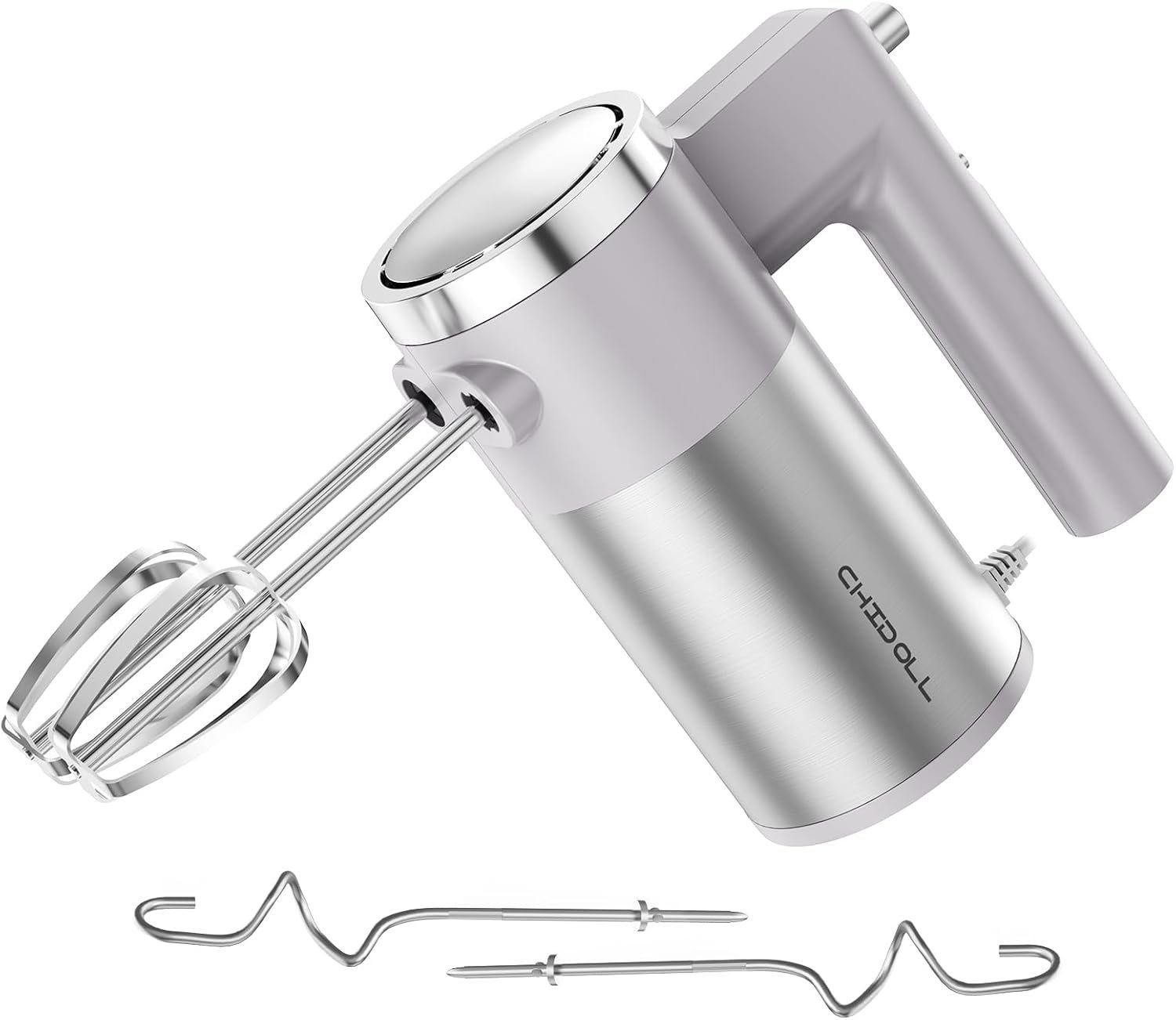 CHIDOLL 600W Hand Mixer, 5-Speed Electric Hand Held Mixer for Baking, Lightweight Stainless Steel Hand Beaters *2 & Dough Hooks*2 with Eject Button, Kitchen Mixer for Cream, Cookies, Dough