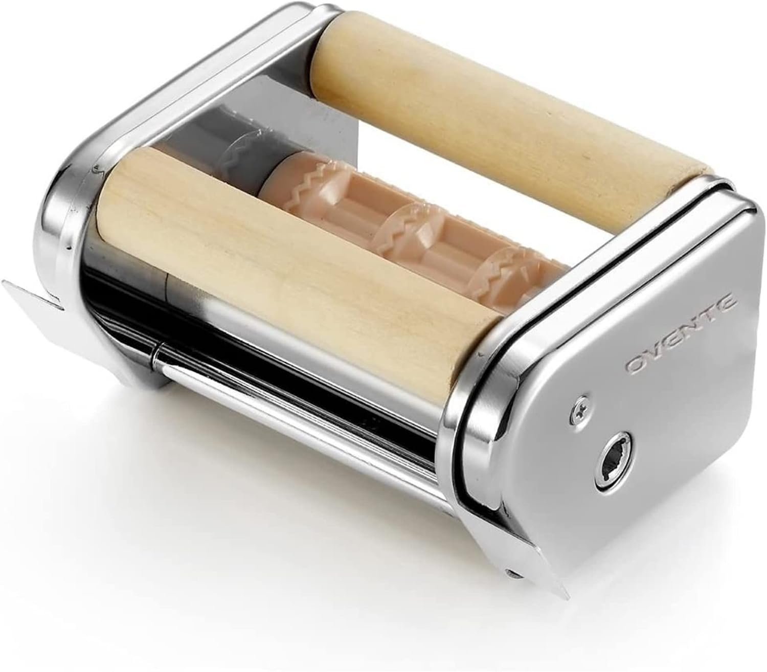 OVENTE Pasta Maker Machine Stainless Steel Attachment for PA515 Series, Compact Design, Easy to Use and Clean Perfect for Fresh Homemade Italian Raviolis, Silver ACPPA7000S