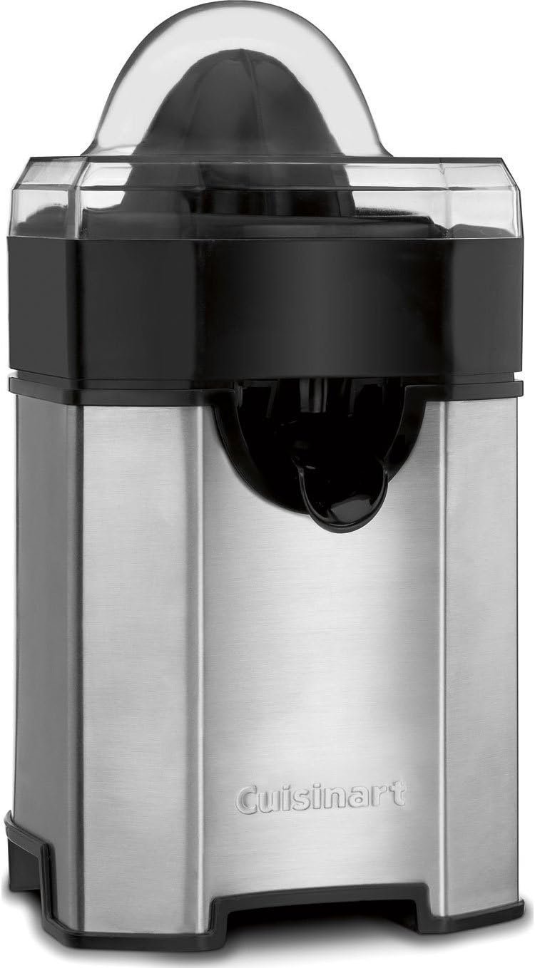Cuisinart Pulp Control Citrus Juicer, Orange Juicer Squeezer and Lemon Squeezer with 3 Pulp Control Settings, Accommodates Small Limes and Large Grapefruits, CCJ-500P1, Black/Stainless Steel