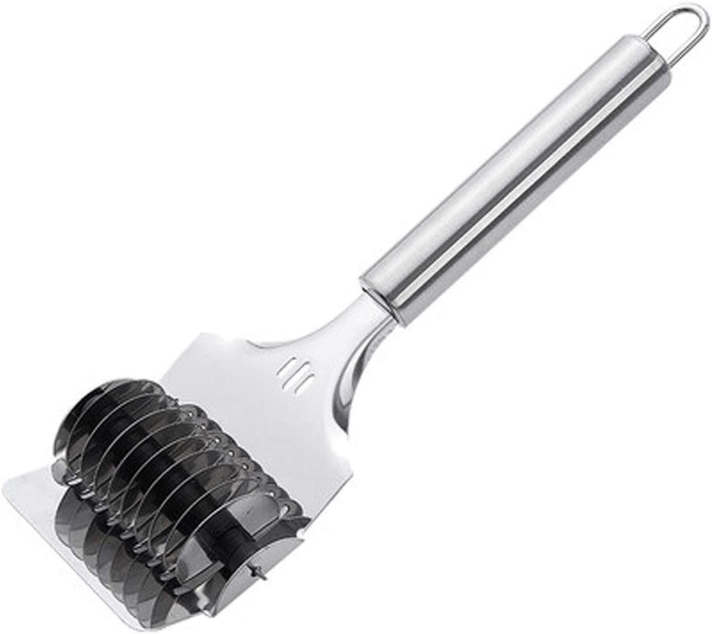 Pasta Noodle Cutter,High Grade Stainless Steel Pasta Spaghetti Maker Noodle Lattice Roller,Dough Cutter Mincer Kitchen Cooking Tools
