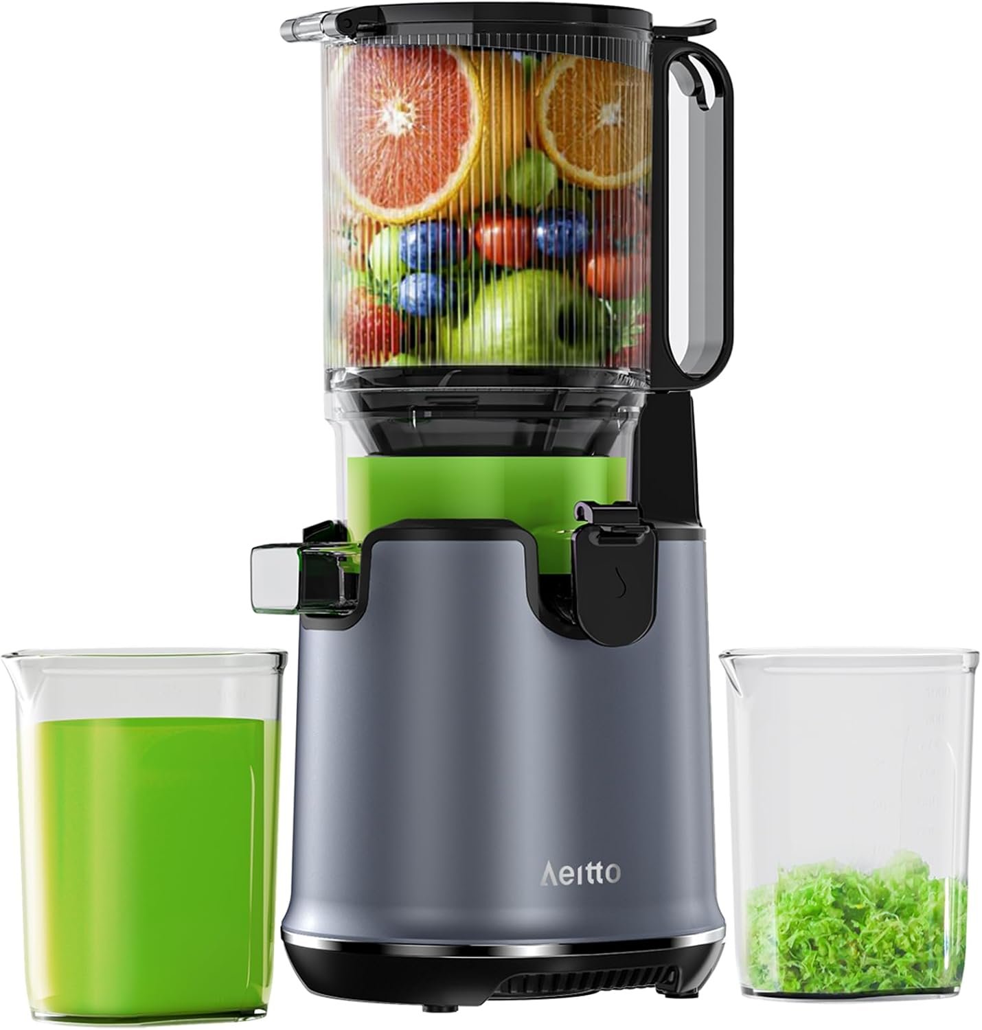 Aeitto Juicer Machines With Wide Mouth, Easy to Clean, Cold Press Juicer
