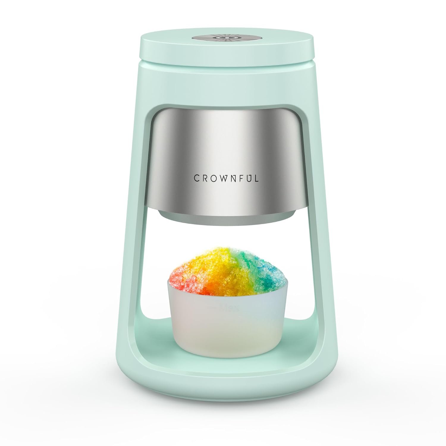 CROWNFUL Shaved Ice Machine, Snow Cone Machine with 2 Ice Cups, Ice Shaver Machine for Snow Cones, Snowballs, Frozen Cocktails and More, Easy to DIY with Snow Cone Syrup at Home, Gifts for Men&Women