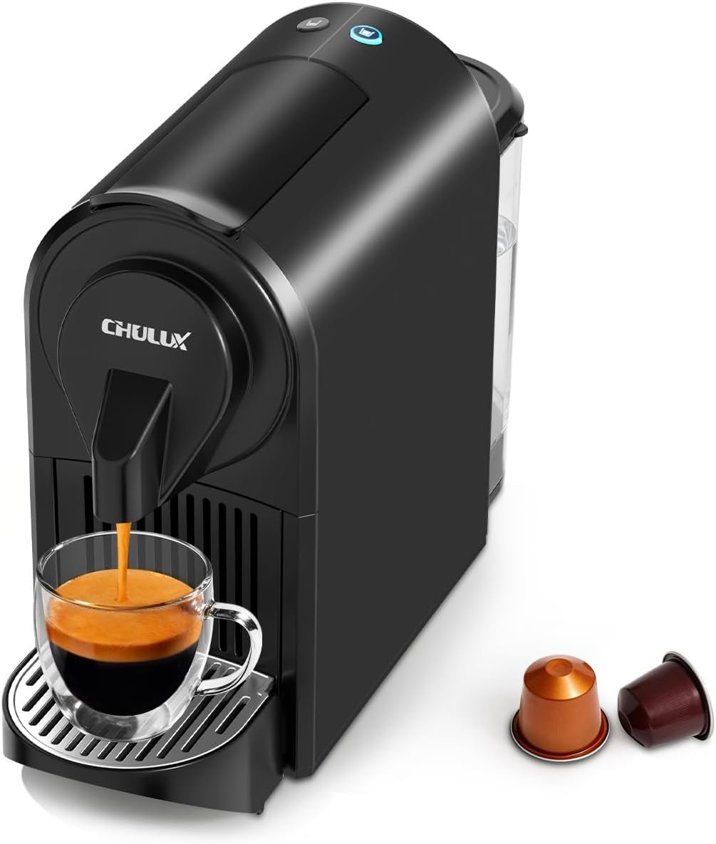 CHULUX Upgrade Bafè-Pro Espresso Machine for Nes Original Pods, 20Bar Rapid Extraction Home Espresso Coffee Maker for Espresso & Lungo, Black