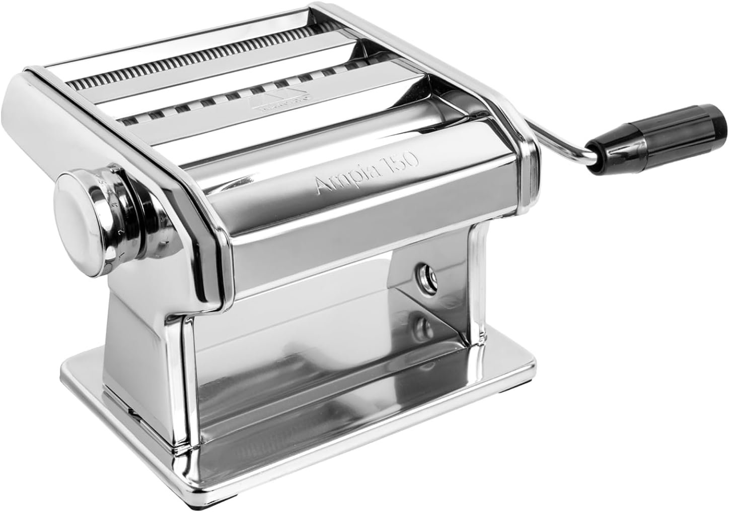 MARCATO Made in Italy Ampia 150 Classic Manual Pasta Machine, Chrome Steel. Makes Lasagne, Fettuccine & Tagliolini