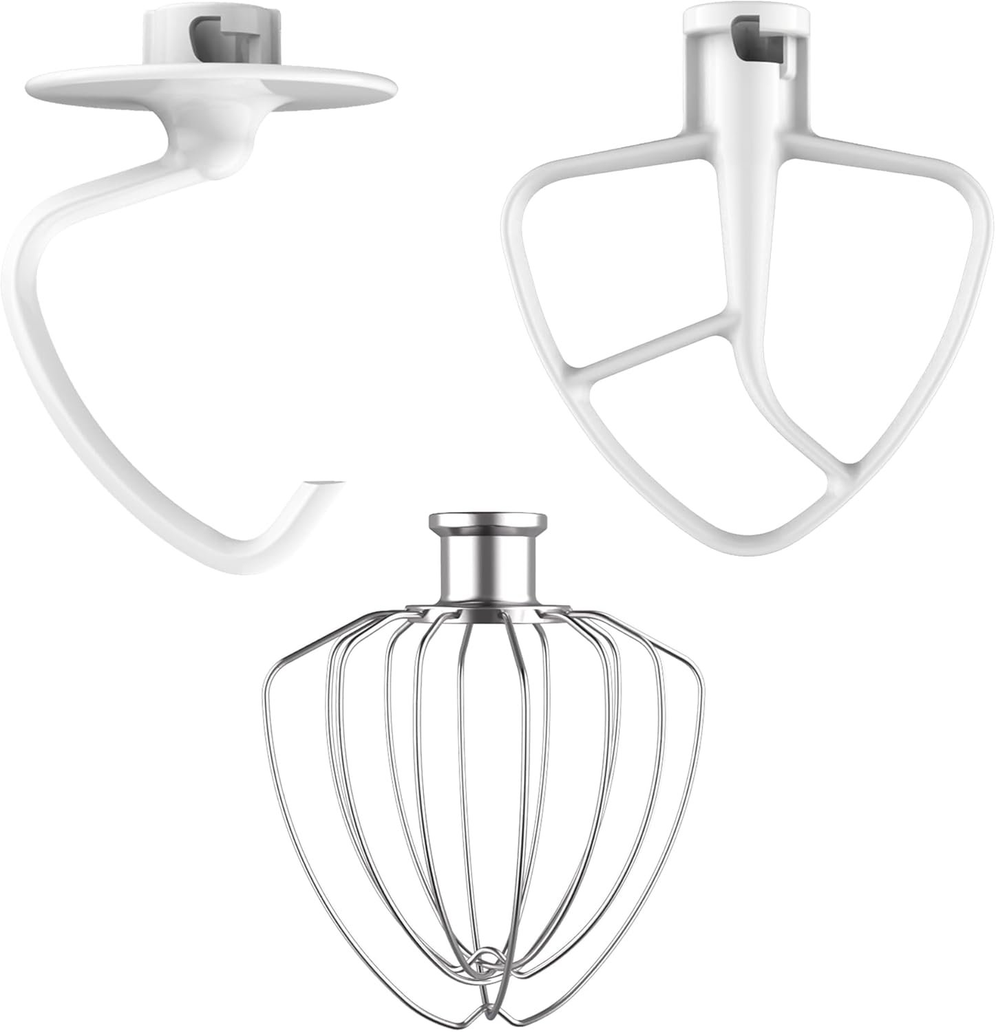 Mixer Attachment for KitchenAid 5QT Tilt-Head Mixers, 3 PCS | For KitchenAid 4.5/5 QT Tilt-Head Mixer, K45WW K45DH K45B Replacement, Dishwasher Safe, Mixer/Machine NOT Included