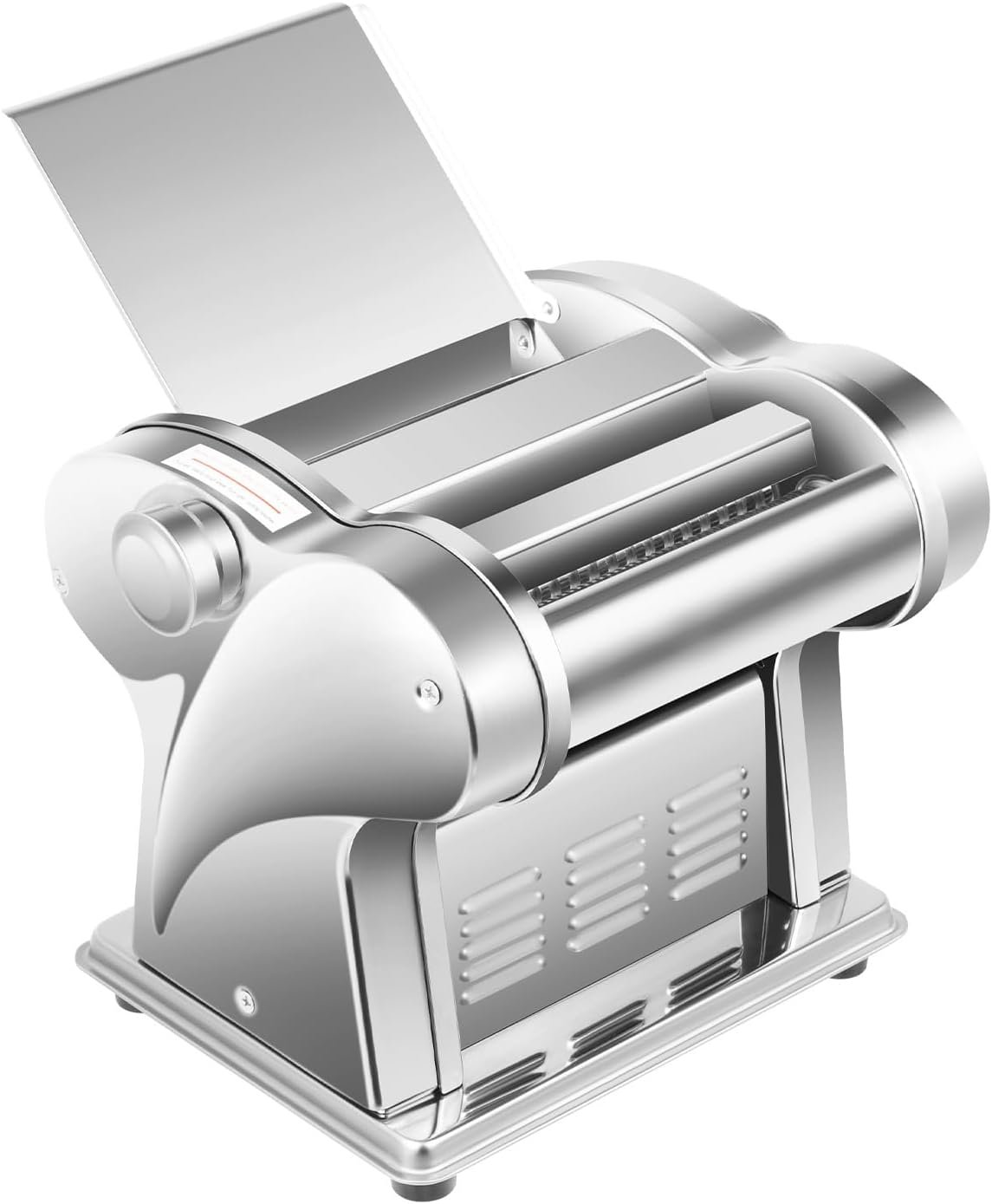 Pasta Maker Machine, 135W Commercial Electric Dough Roller Noodle Maker with 8 Adjustable Thickness Settings for Spaghetti Fettuccini Lasagna or Dumpling Skin (2mm Or 4mm Flat Noodles Width)