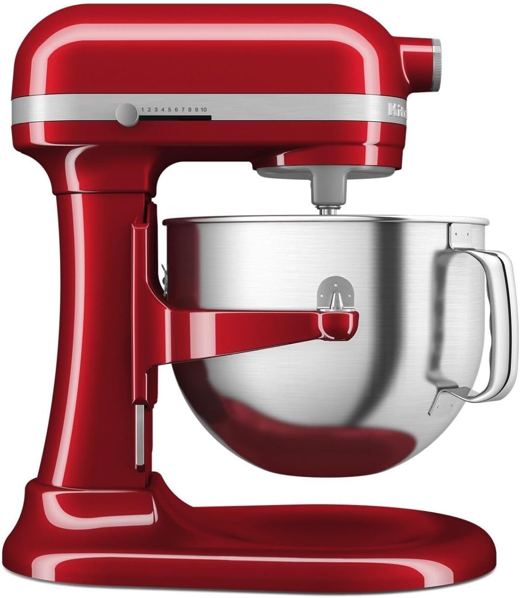 KitchenAid 7 Quart Bowl-Lift Stand Mixer with Accessories, KSM70SKXX, Candy Apple Red