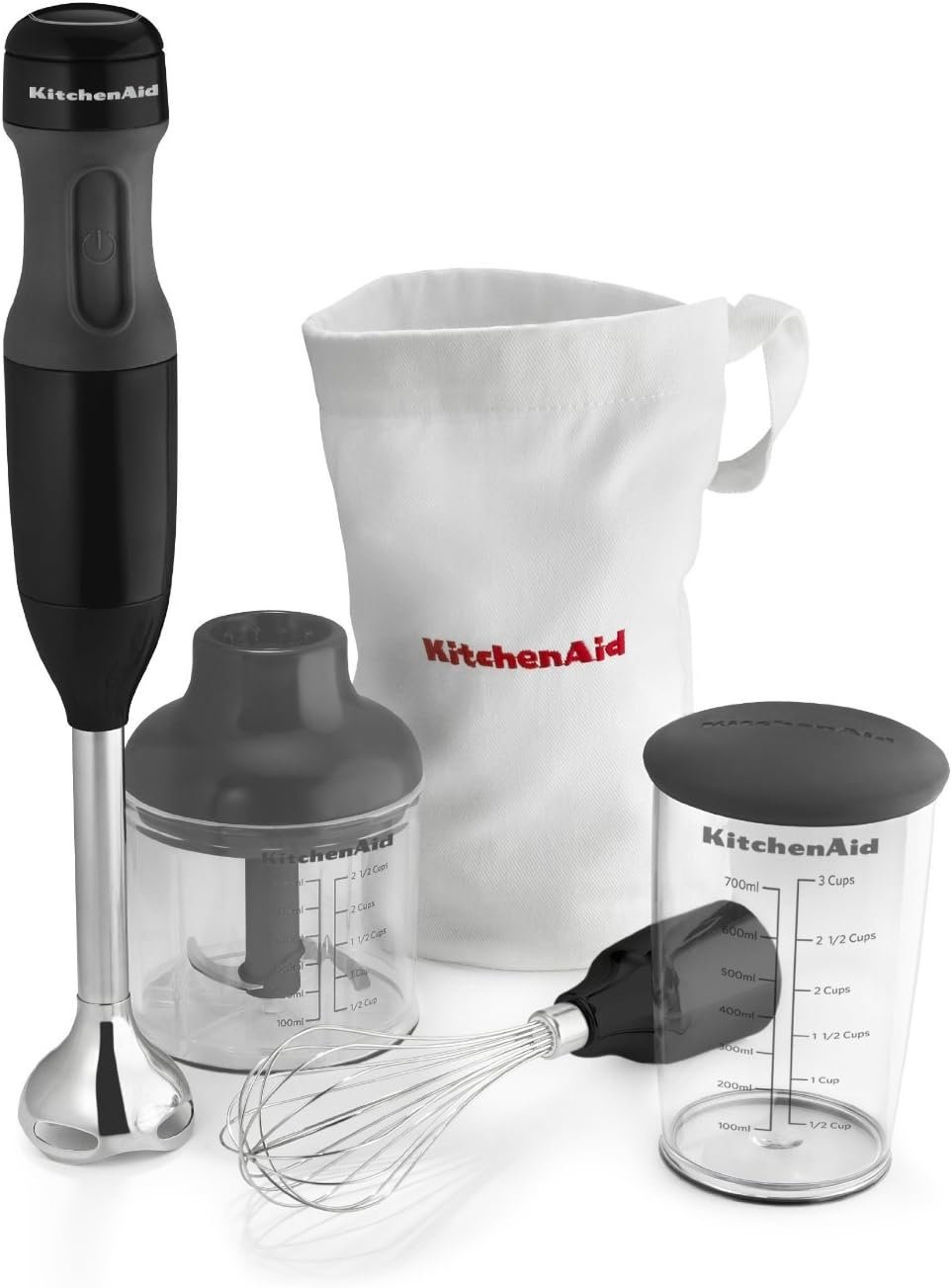KitchenAid KHB2351OB 3-Speed Hand Blender, Onyx Black