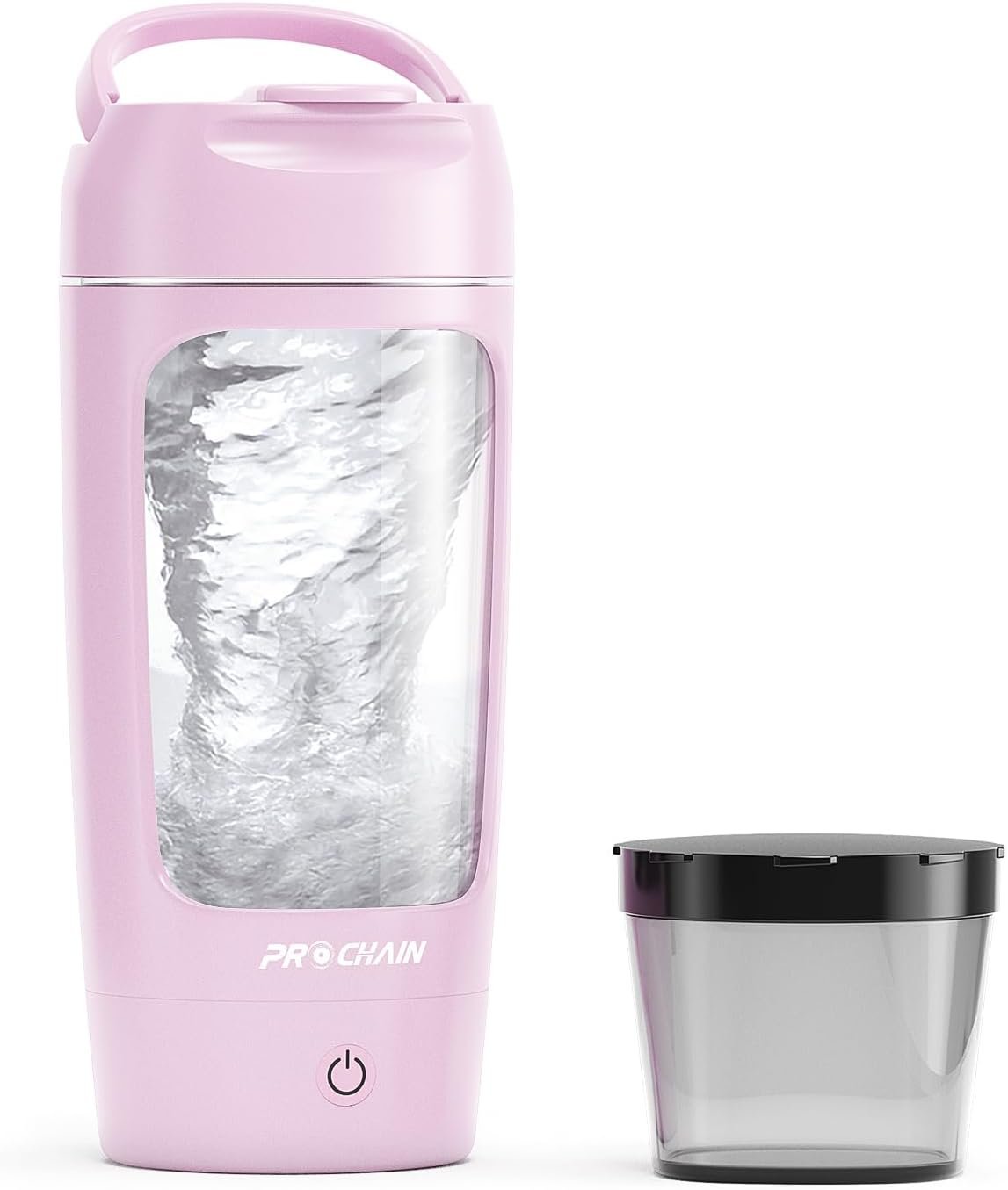 PROCHAIN Electric Protein Shaker Bottle, 22oz BPA-Free Tritan Mixer | USB Rechargeable, Shaker Cups for Protein Shakes, Portable Mixer, with Powder Storage Cup, for Gym, Workout, Sports Nutrition