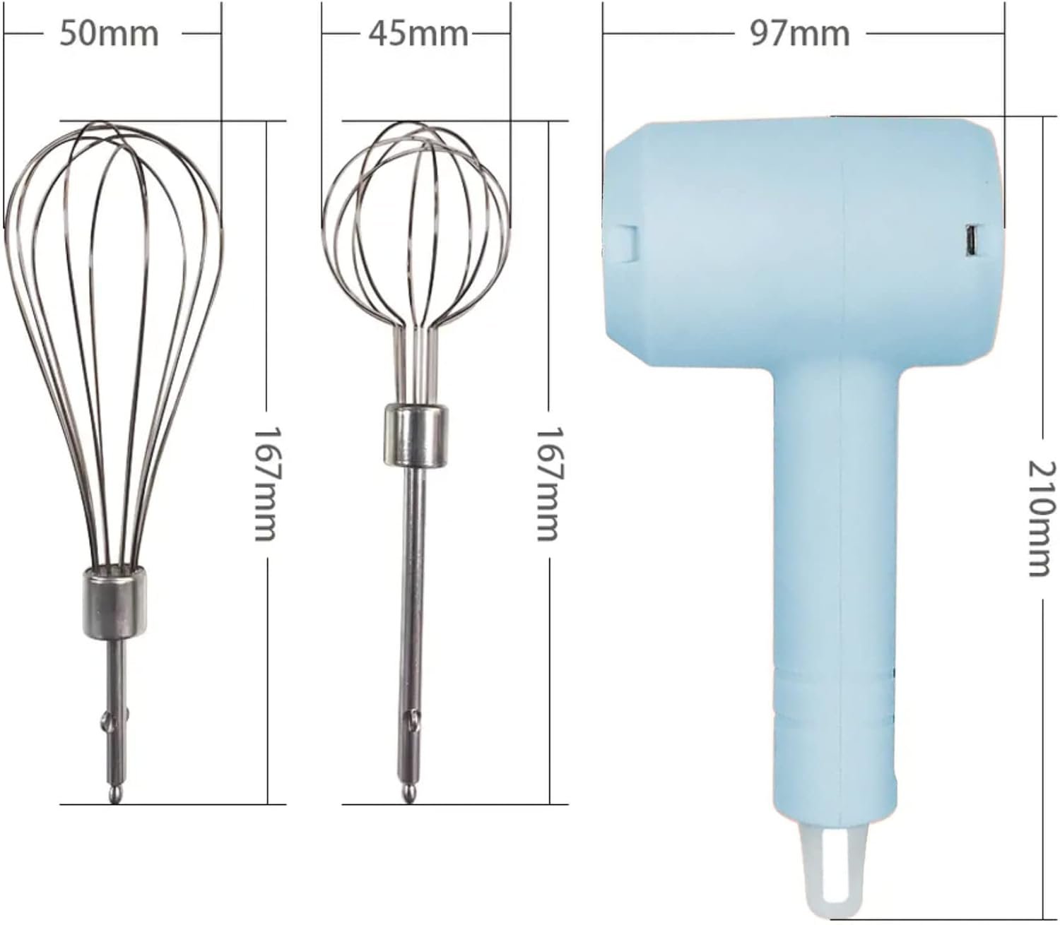 Electric Hand Mixer Egg Beater USB Rechargeable
