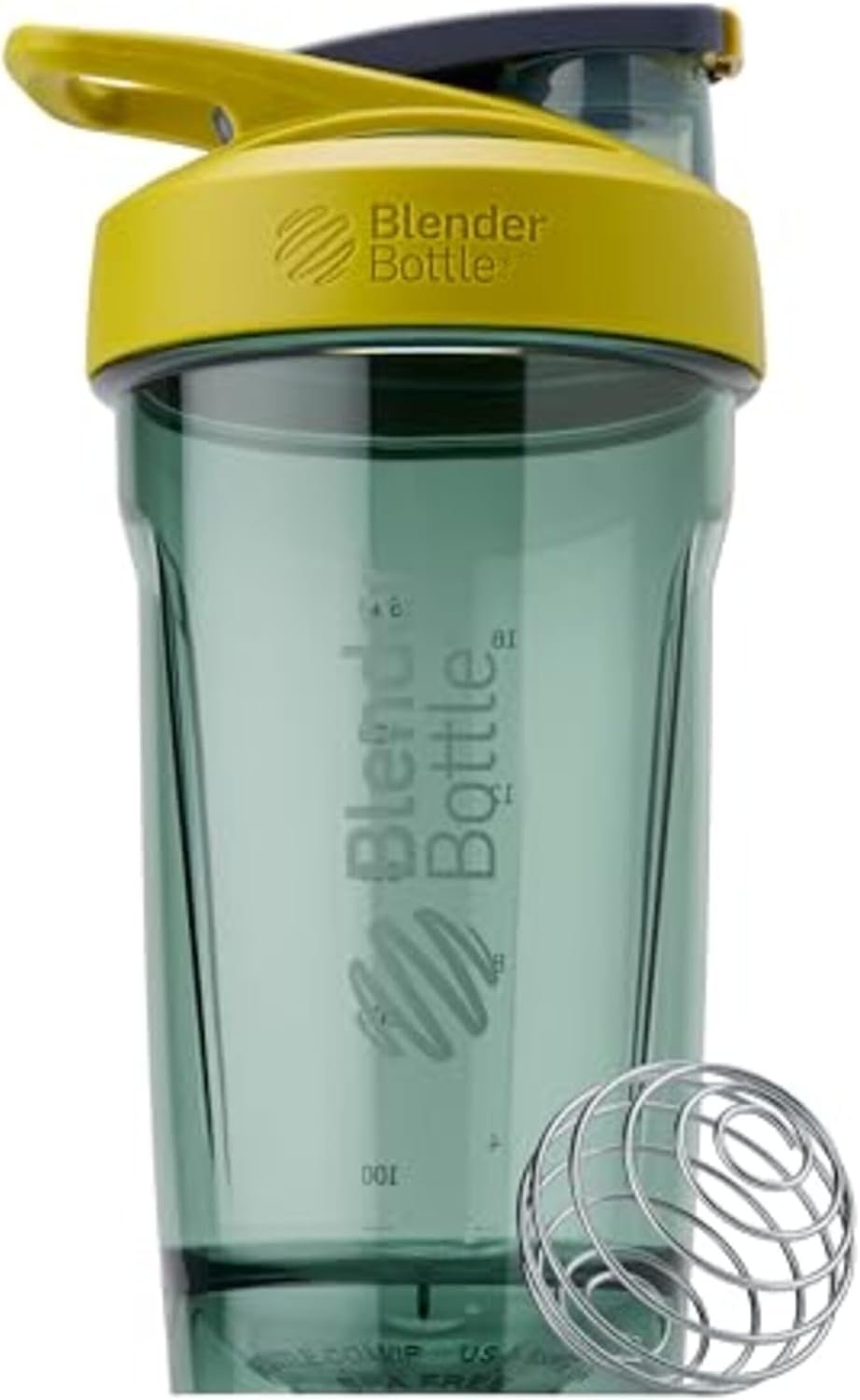 BlenderBottle Sport Shaker Cup Perfect for Protein Shakes and Pre Workout, 24-Ounce, Yellow