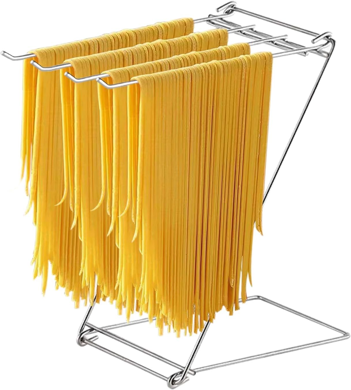Pasta Drying Rack Collapsible, Stainless Steel Spaghetti Noodle Kitchen Drying Rack (Non Plastic)