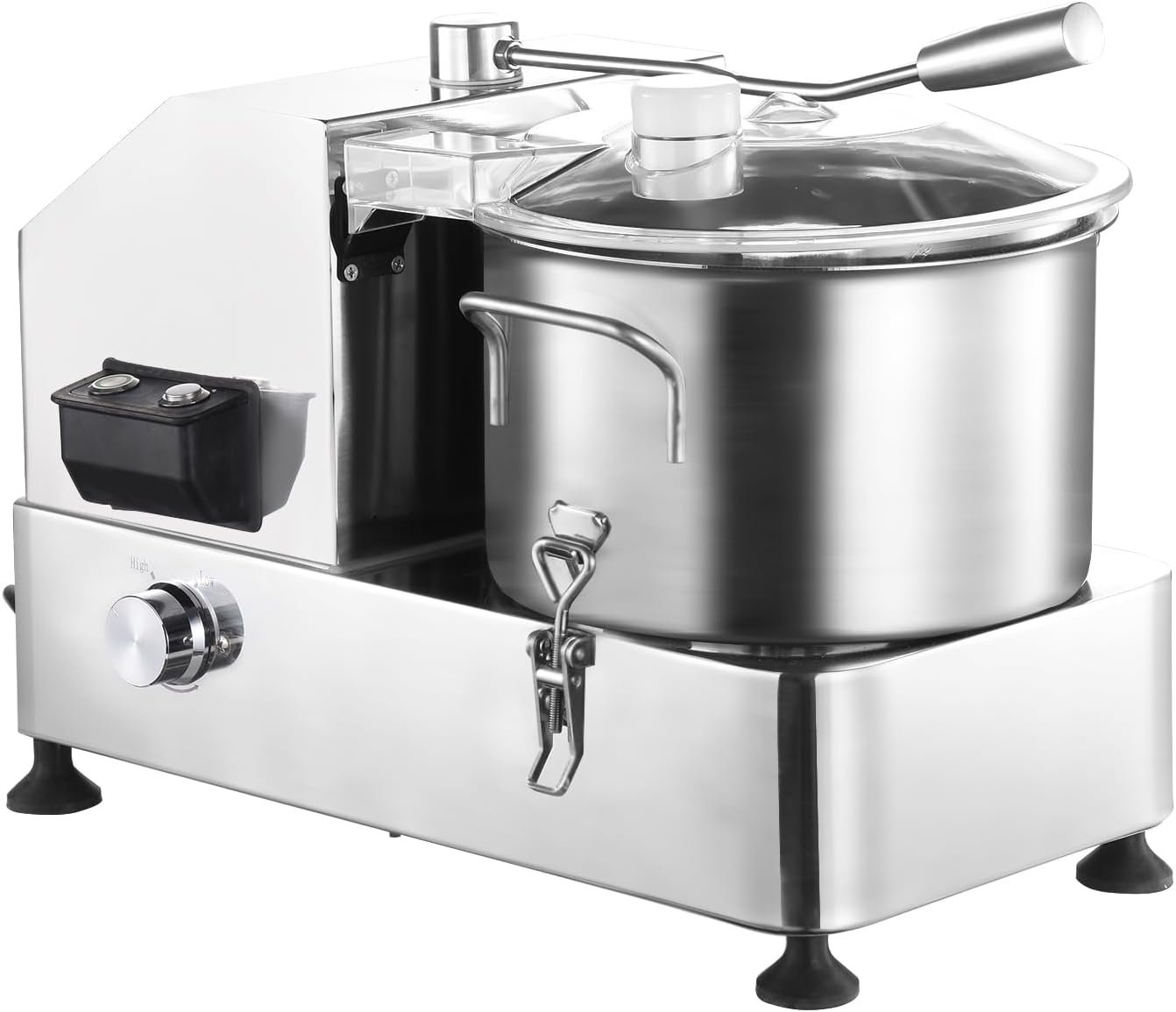 Commercial Food Processor, 1800w Stainless Steel Food Processors, Heavy Duty Electric Vegetable Chopper with Variable Speed Control 6l Large Capacity, Suitable for Commercial Kitchens and Restaurants
