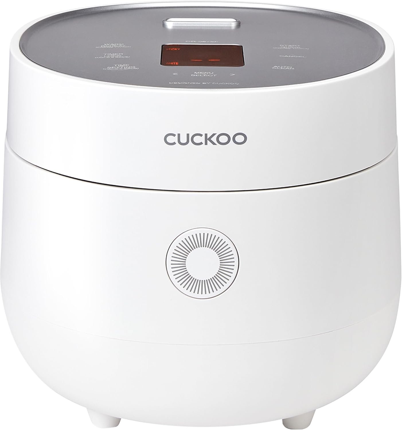 CUCKOO Micom Rice Cooker 6-Cup Uncooked / 12-Cup Cooked with Nonstick Inner Pot, Versatile Rice Maker with 9 Menu Options, Fuzzy Logic Technology, Auto Clean, Quick Rice Mode, White (CR-0675FW)