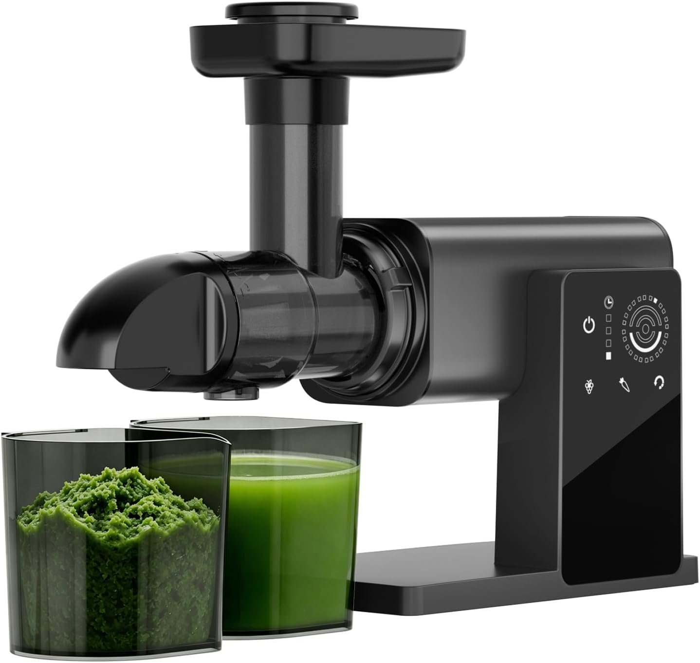 Juicer Machines with LED Smart Touch Screen, 2 Modes Slow Masticating Juicers for Kale & Celery, BPA-Free Cold Press Juicer with Reverse Function, Aluminum Alloy