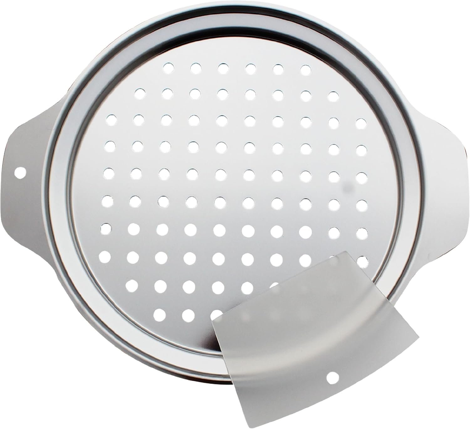 Zoie + Chloe Spaetzle Maker Lid with Scraper – Easy To Use Spaetzle Press For Traditional German Dumplings & Egg Noodles – Dishwasher-Safe, Premium Stainless Steel – Round Strainer, 10.7×12.8x.75″