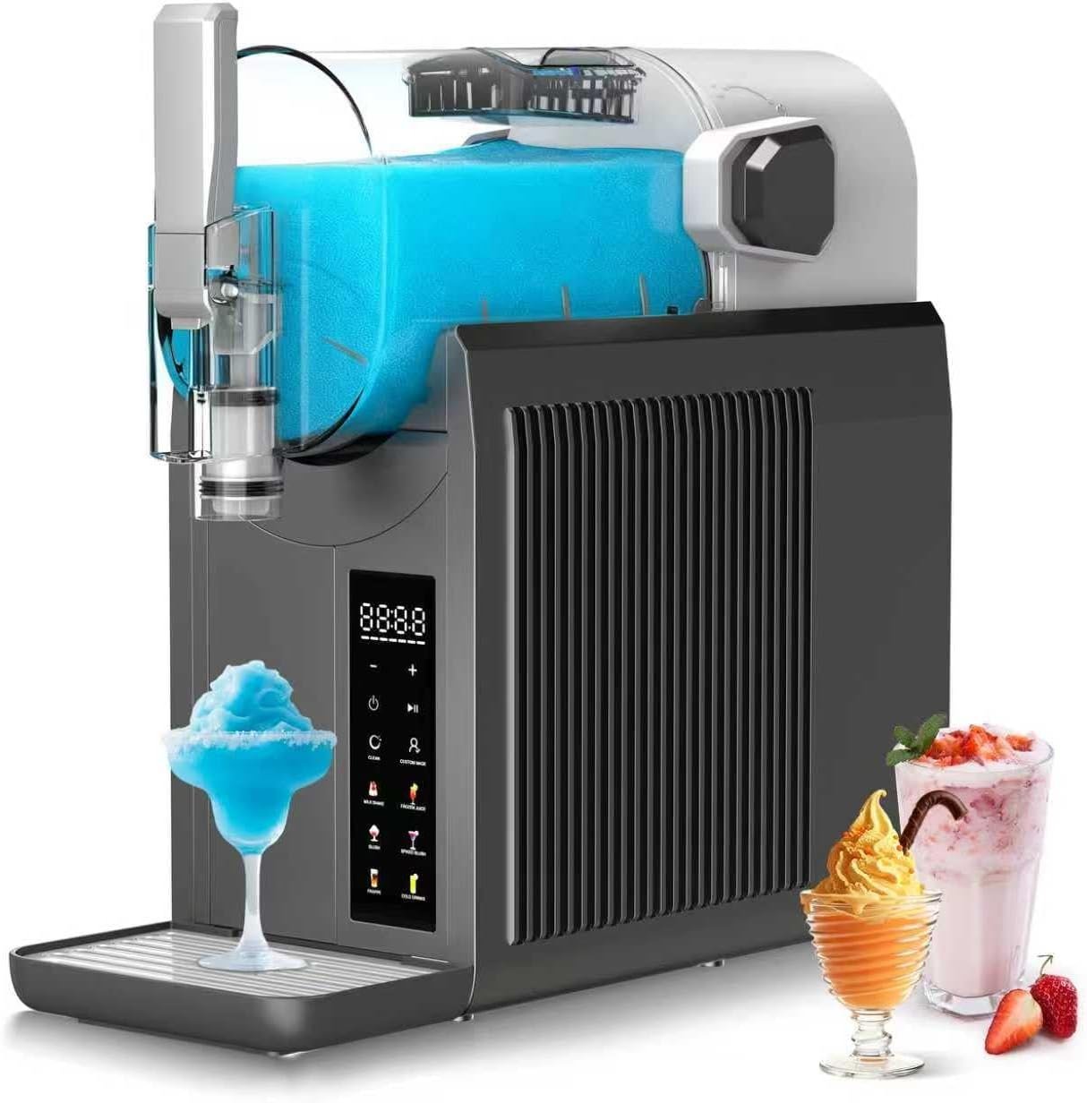 Slushie Maker Black Big Ice Machine, 86oz Liquid Capacity Frozen Drink Makers Home