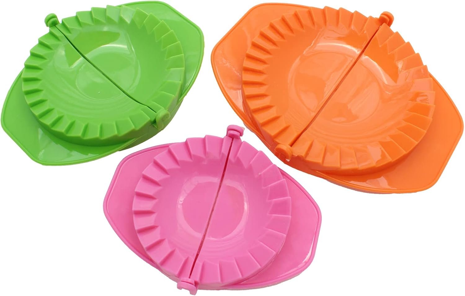 Zoie + Chloe Set of 3 Dough Press – Plastic Pastry Shaper & Empanada Maker Press With Crimped Crust Edges – Kitchen Tools For Making Dumplings, Hand Pie, Ravioli, Pierogi, Turnover – 4”, 5”, 6”