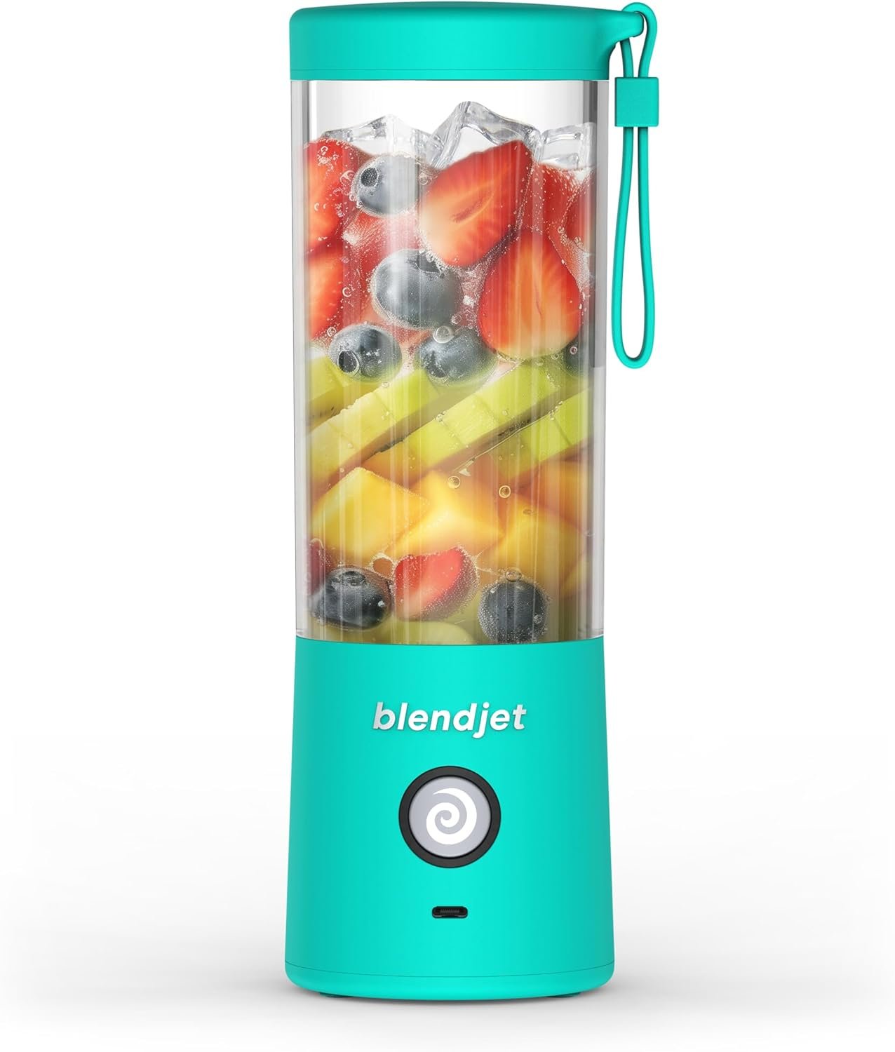 BlendJet 2 Portable Blender for Smoothies & Shakes – BlendJet Cordless Personal & Small Blender, USB-C Rechargeable & Self Cleaning – (Mint, 16 oz.)