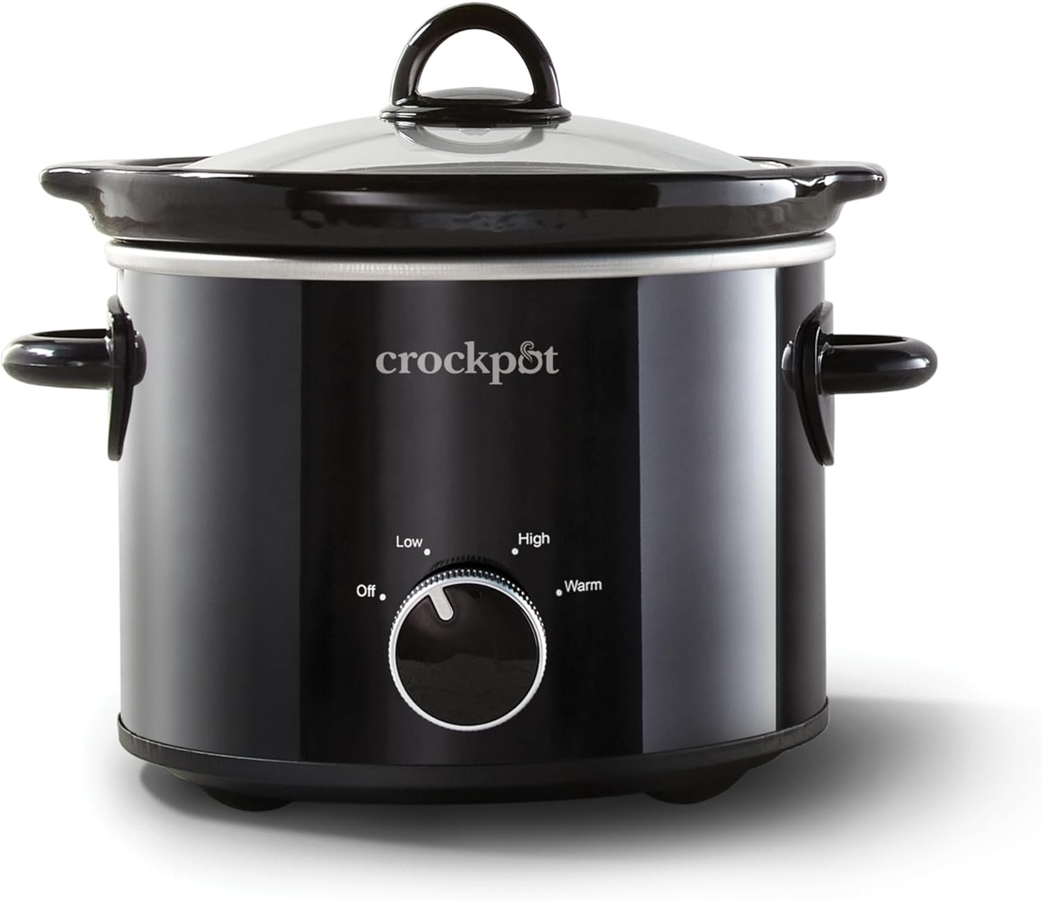 Crock-Pot 2-Quart Manual Slow Cooker, Feeds 2+ People, Great for Small Meals, Dips, & Sides; Removable Stoneware is Oven & Dishwasher-Safe, Black