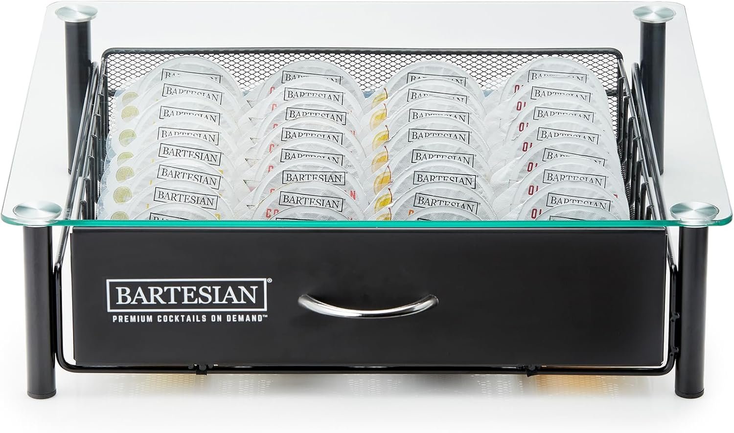 Bartesian Cocktail Capsule Storage Drawer Organizer – Stylish Mixology Cocktails Drink Mixer Holder Dispenser – Home Bar Accessories for Cocktail Maker Machine – Holds Up to 36 Bartesian Capsules