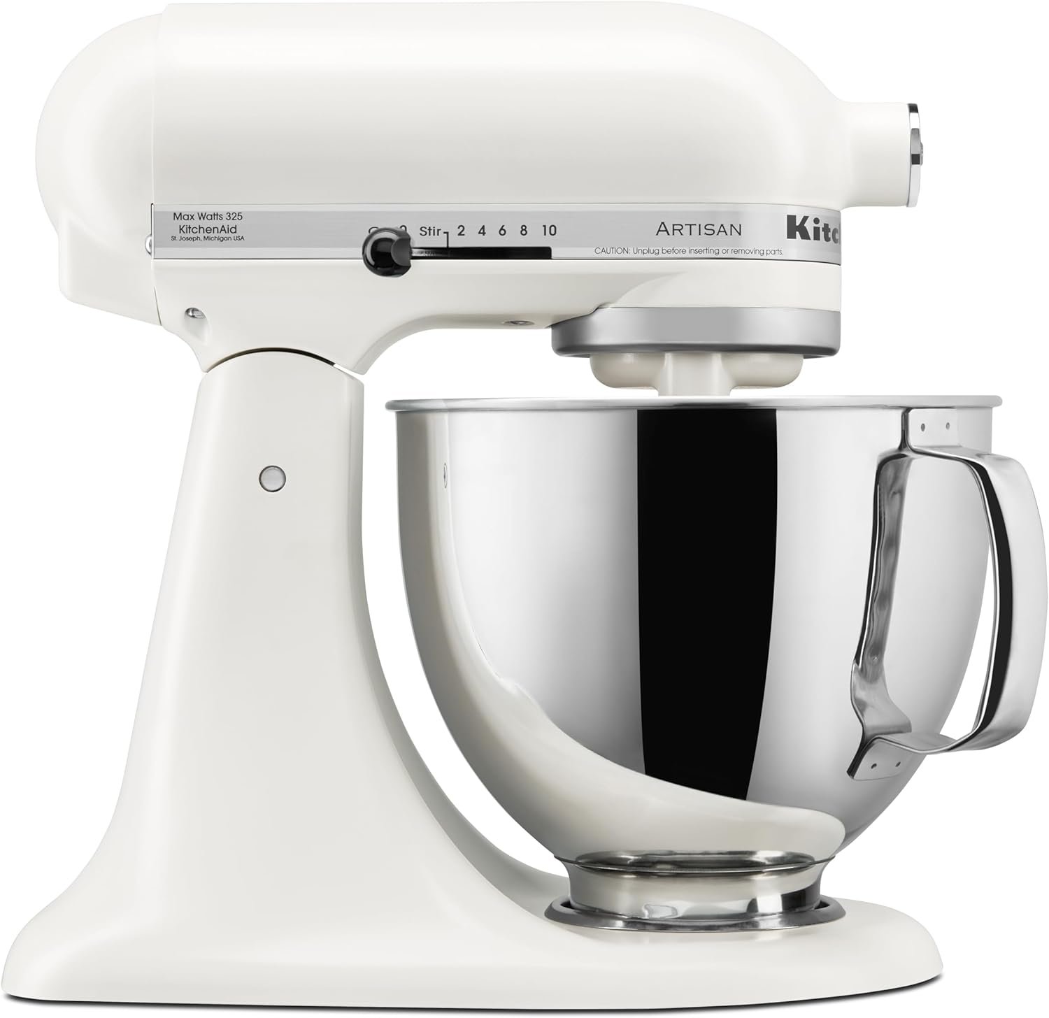 KitchenAid Artisan Series 5 Quart Tilt Head Stand Mixer, KSM150PS, Porcelain White