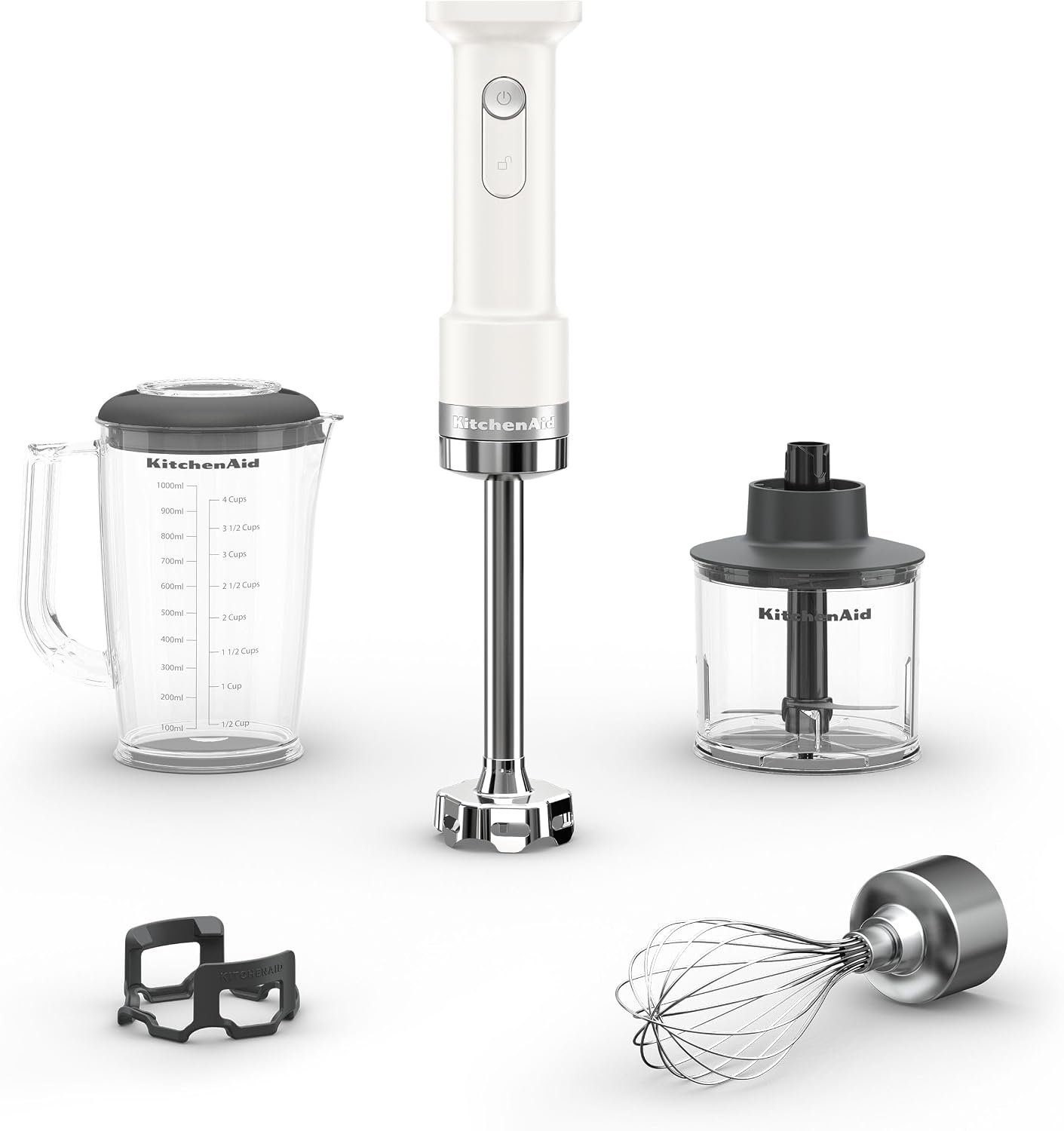 KitchenAid Go Cordless Hand Blender with Accessories – battery sold separately, KHBRV05, Porcelain White