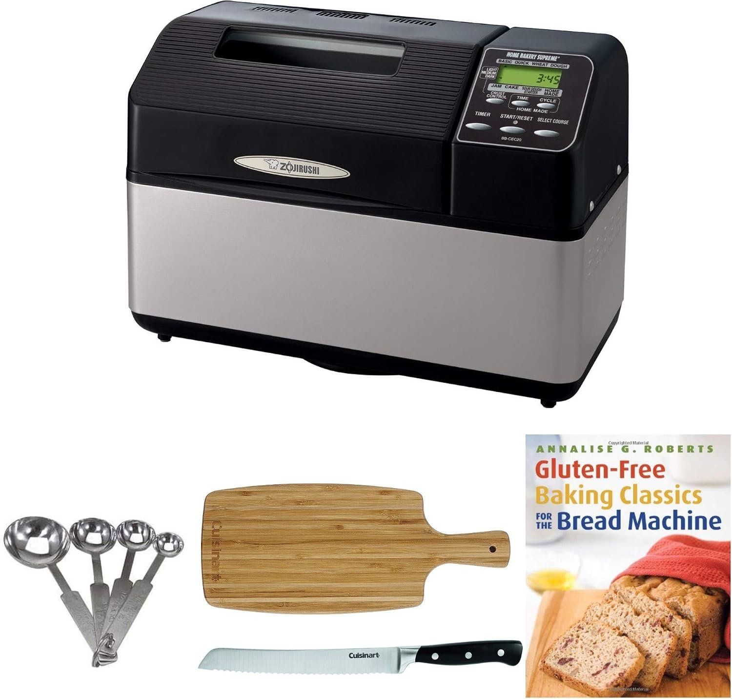 Zojirushi BB-CEC20 Home Bakery Supreme Breadmaker & Gluten-Free Accessory Bundle