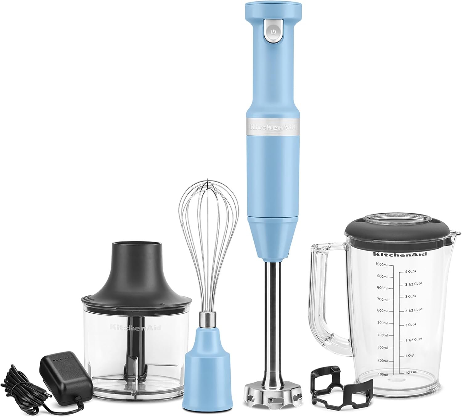 KitchenAid Cordless Variable Speed Hand Blender with Chopper and Whisk Attachment – KHBBV83