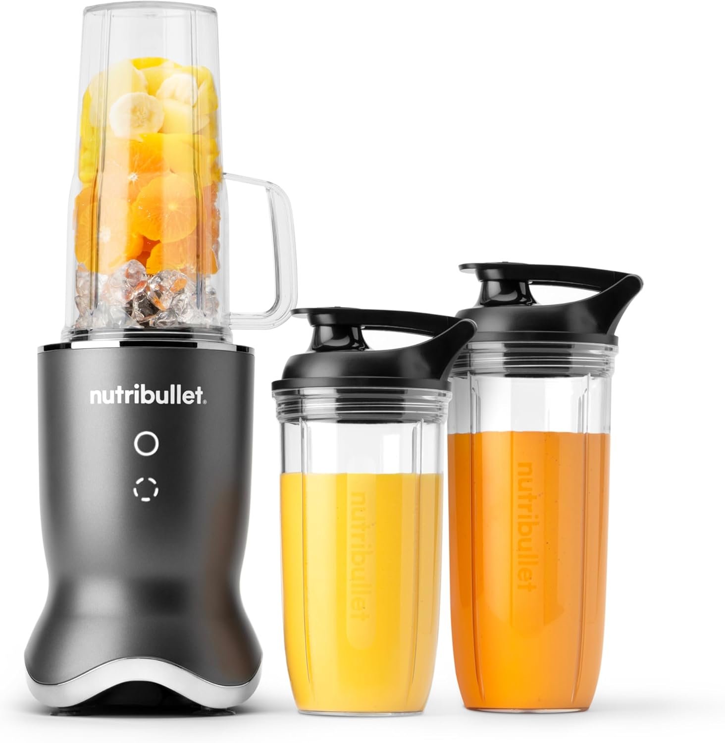nutribullet® Ultra Personal Blender, 1200W, for Smoothies Shakes & Protein – Quietest Single-Serve Blender with Titanium Coated Blades, 3 BPA-Free Cups (32oz + 24oz), To-Go Lids, Dishwasher Safe, Gray