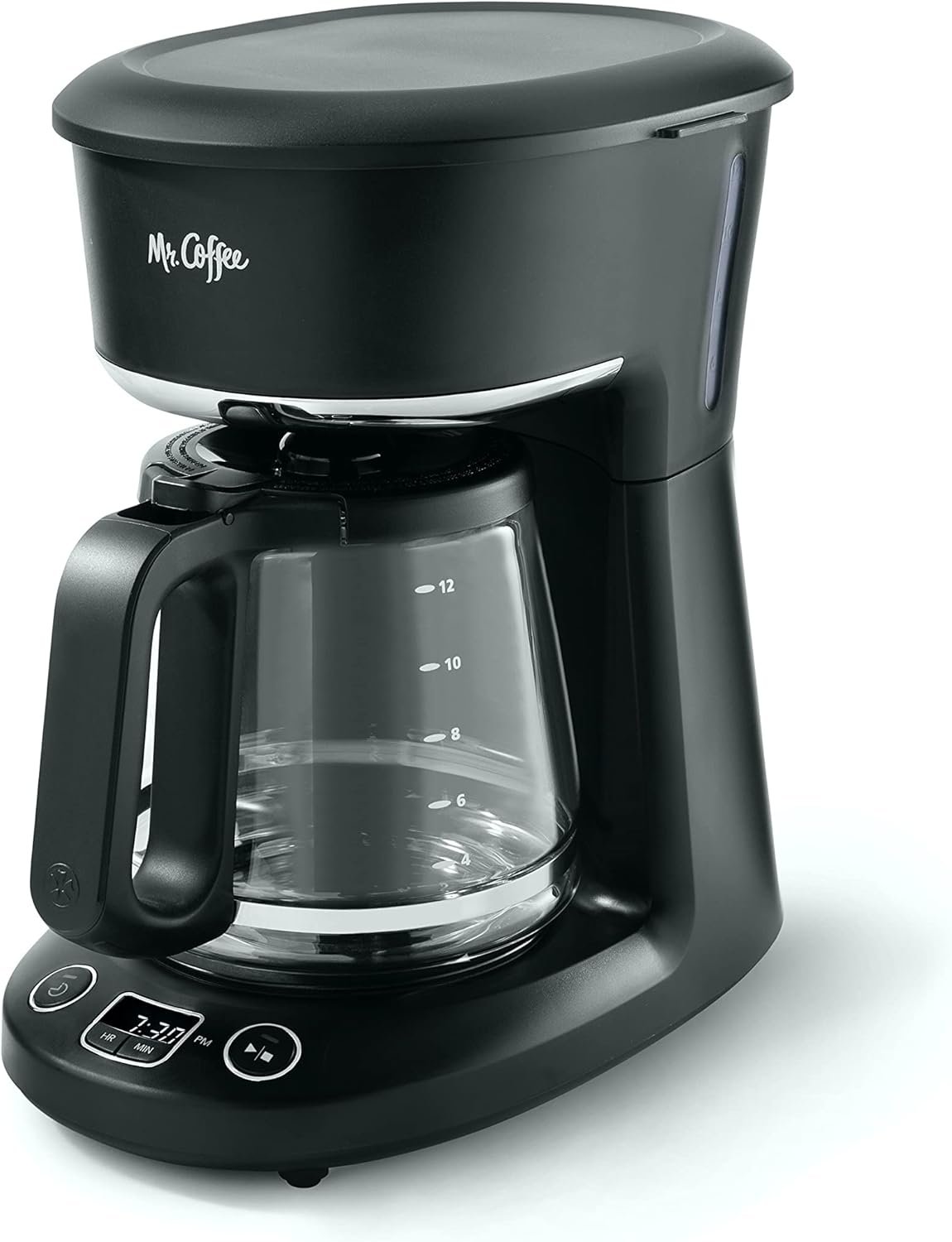 MR. COFFEE 12-Cup Programmable Coffeemaker, Brew Now or Later, Black
