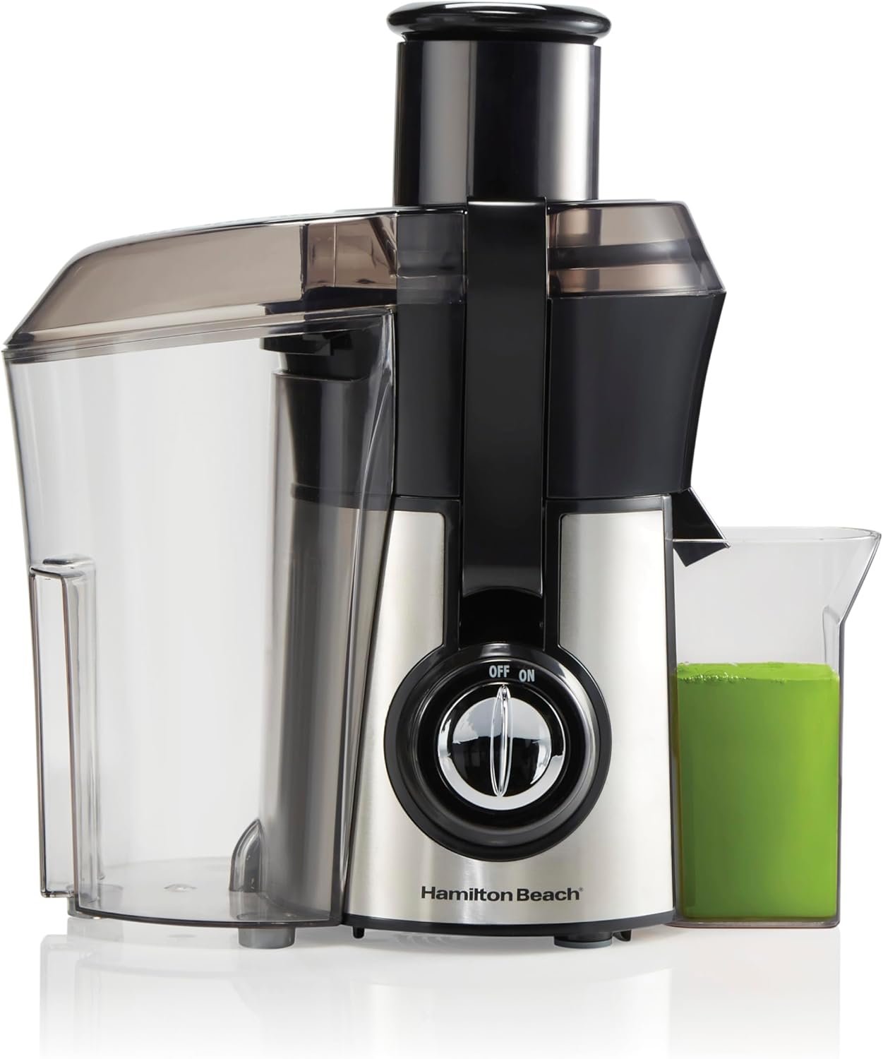 Hamilton Beach Juicer Machine, Big Mouth 3” Feed Chute for Whole Fruits and Vegetables, Easy to Clean, Centrifugal Extractor, Vegetable & Fruit Juicer, BPA Free, 800W Motor, Stainless Steel