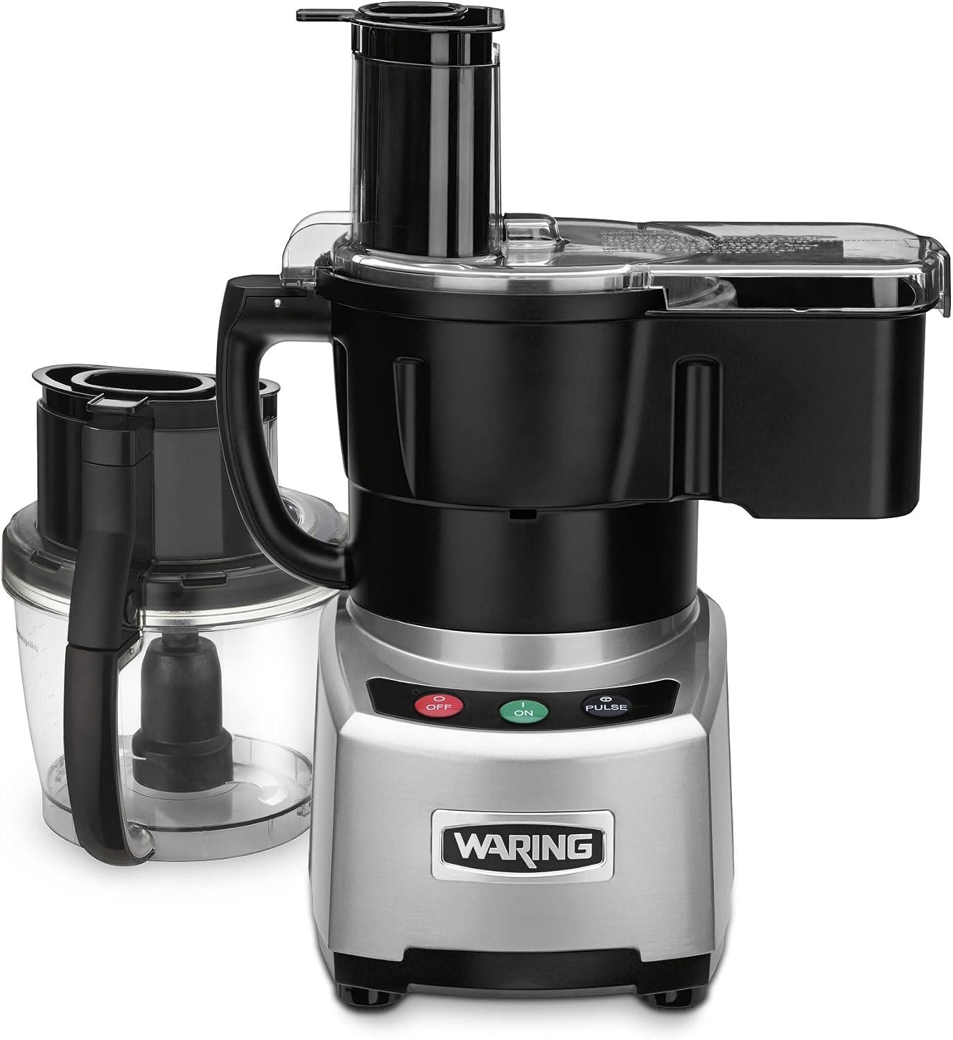 Waring Commercial Food Processor, 4-Quart Capacity, 2 Horsepower Motor, Continuous-Feed Food Processor, Large Capacity Vegetable Chopper for Professional Kitchens, WFP16SC