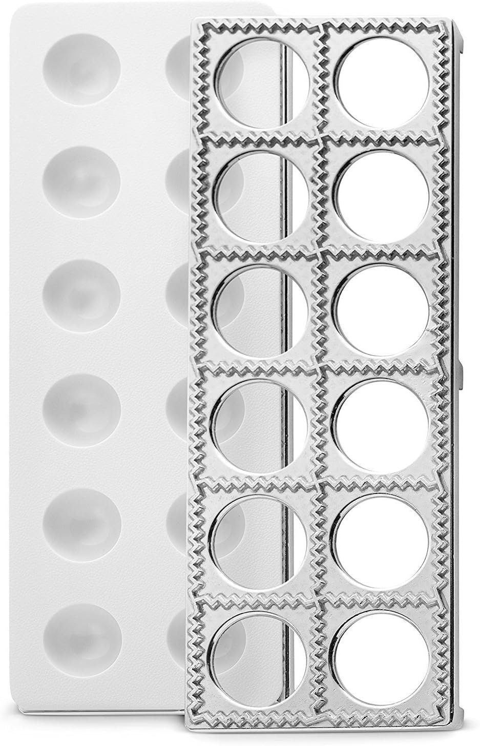 Bellemain Ravioli Maker Press | Pelmeni Mold, Pierogi Press, Potsticker Meat Pie Dumpling Maker, Ravioli Stamp Pasta Making Kit, Pasta Making Tools, Ravioli Press Mold | Makes 12 Ravioli, 1. 5”